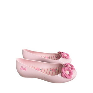 Grendene Barbie Pink Floral Rubber Ballet Flats Girls Size 2‎